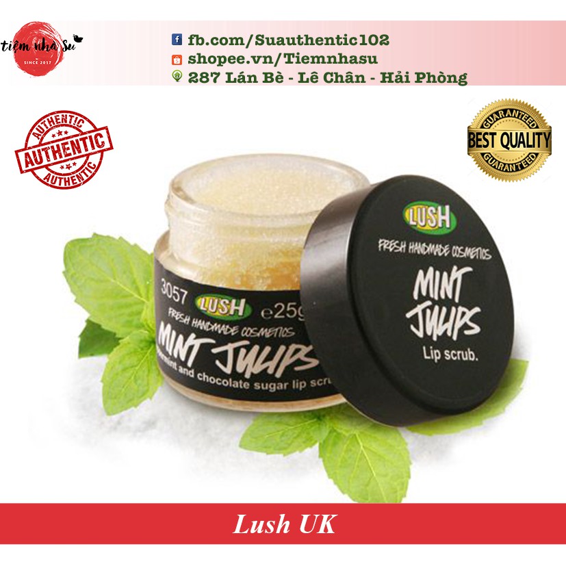 Tẩy Da Chết Môi Mint Julips Lip Scrub - Lush