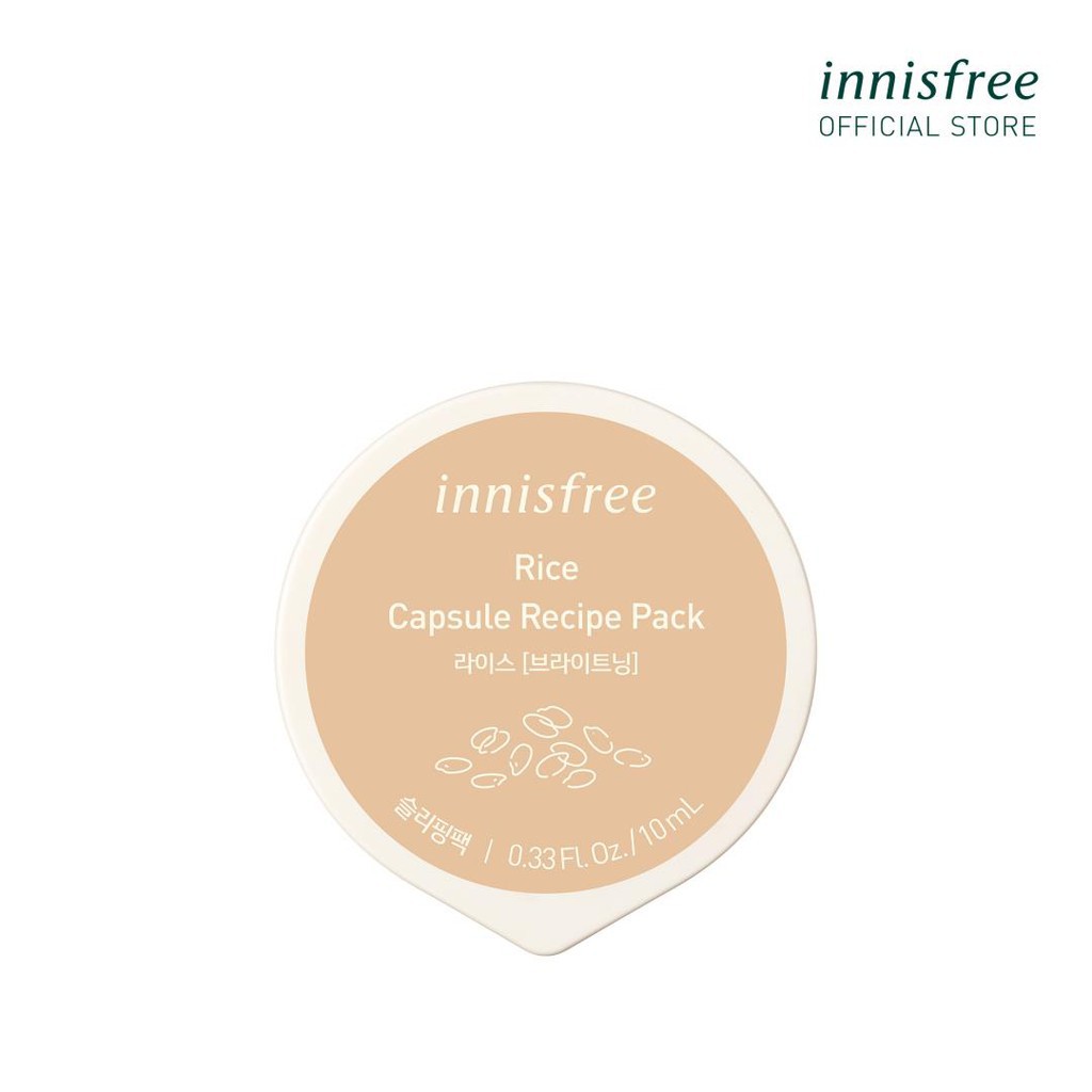 Mặt nạ ngủ dạng hủ từ gạo innisfree Capsule Recipe Pack Rice 10ml