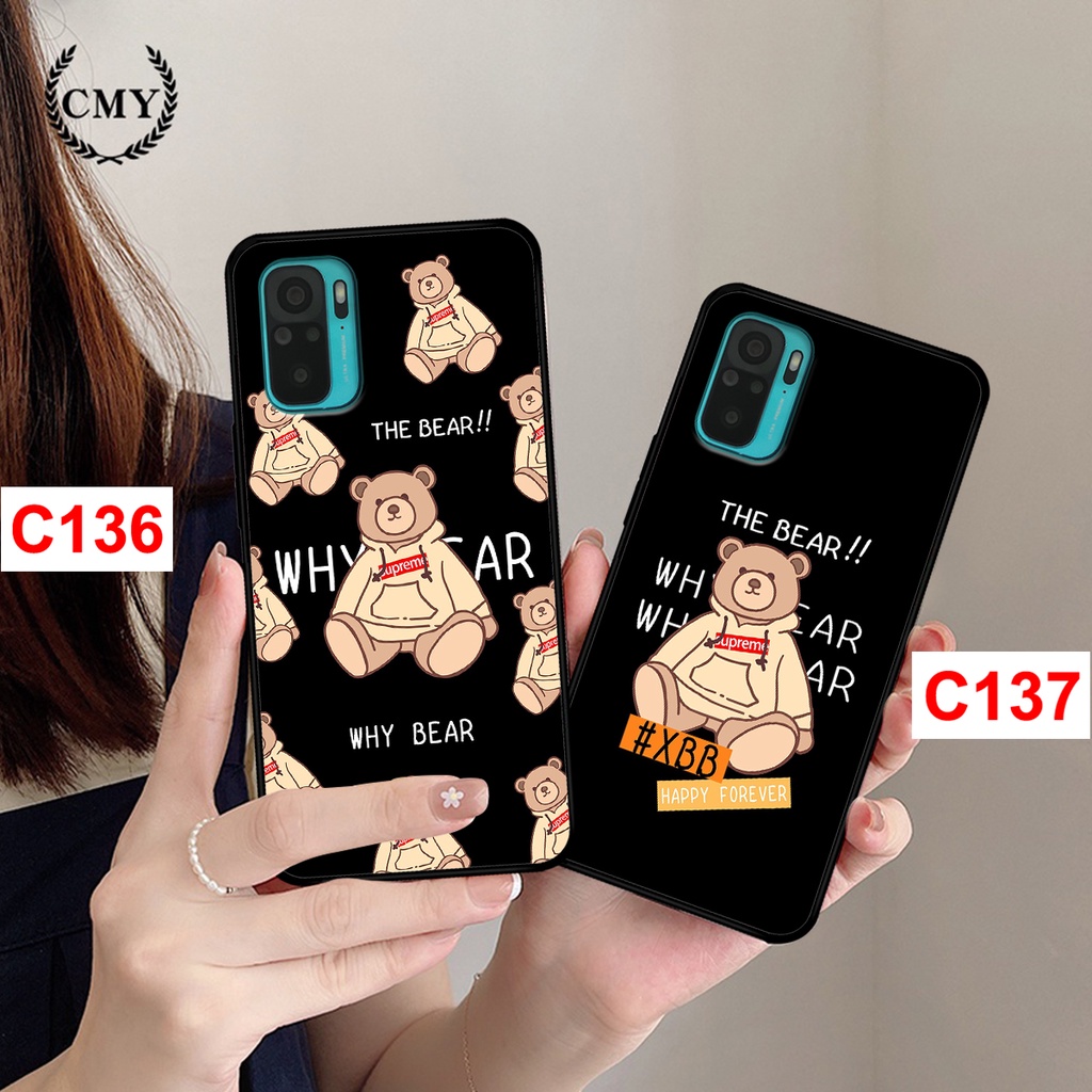 Ốp Redmi Note 10/10s - Note 10 Pro in hình gấu bear dễ thương, thời trang. ốp lưng xiaomi redmi rẻ bền đẹp.