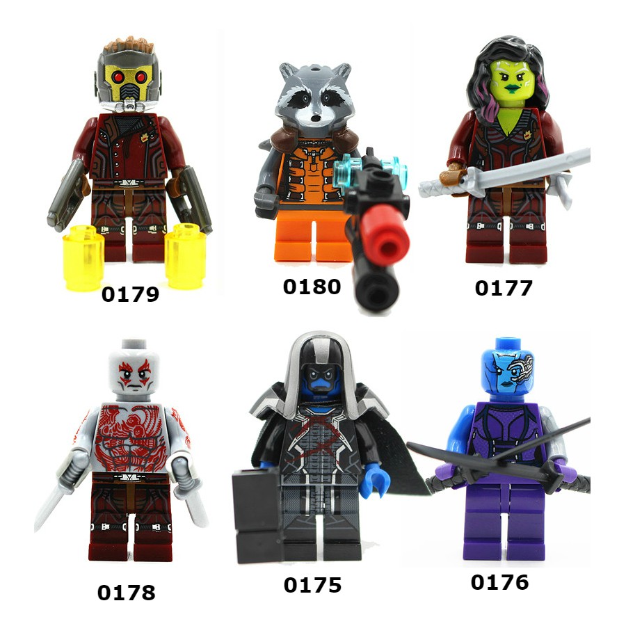 Minifiugres Avengers Các Mẫu Nhân Vật Star Lord Ronan Drax Decool 0179 0175