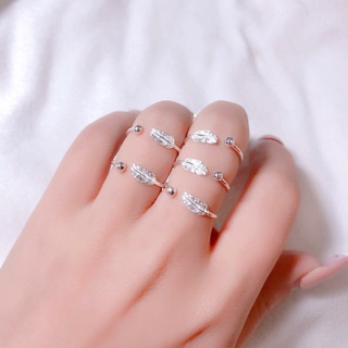 Nhẫn bạc lông vũ