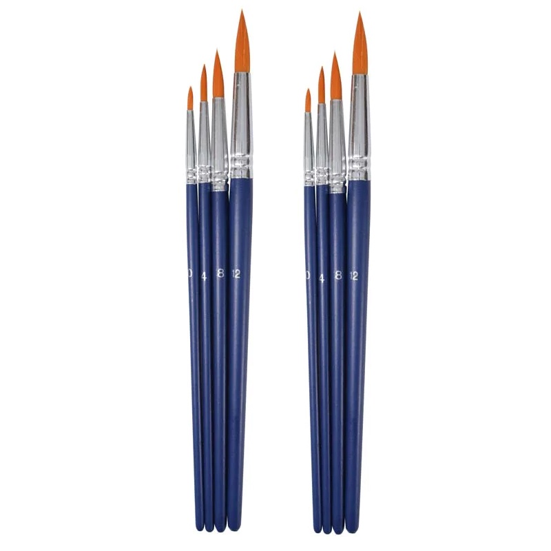 Daiso Cọ Vẽ Round Paintbrush -4 Pcs.-