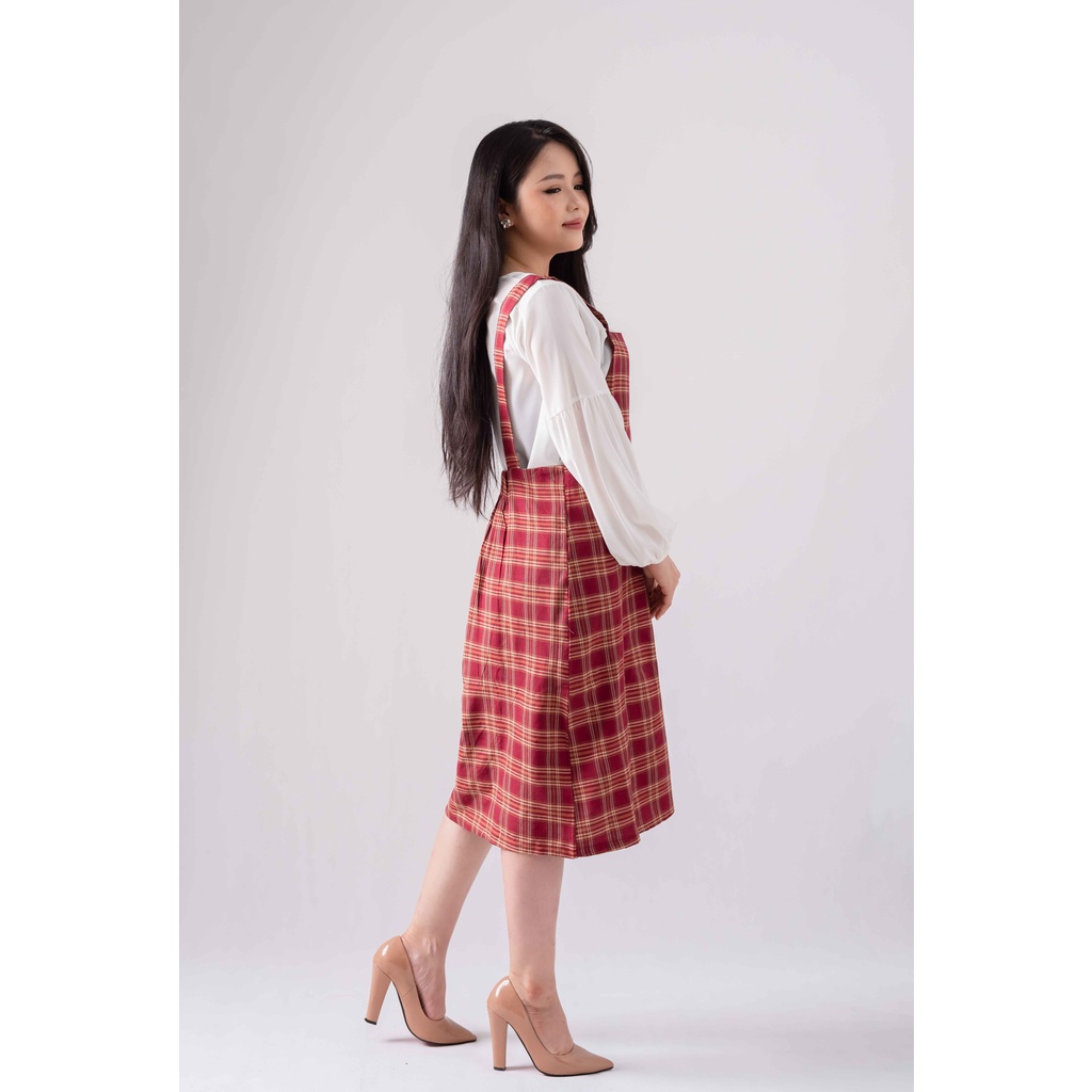 VÁY YẾM KẺ CARO DÁNG XUÔNG SIEU XINHH Juka Shop