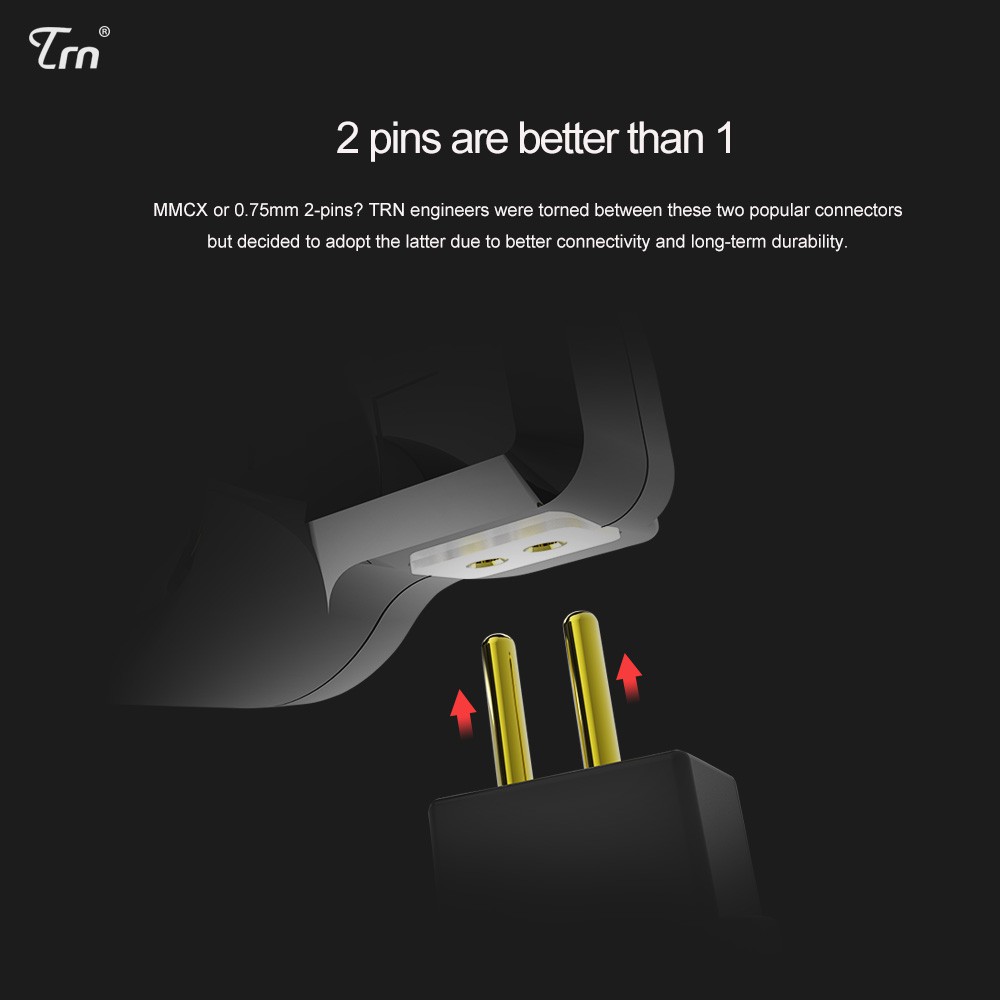 Tai nghe nhét tai TRN V80 2DD+2BA hybrid năng động hifi iem/ giảm tiếng ồn chuyển động