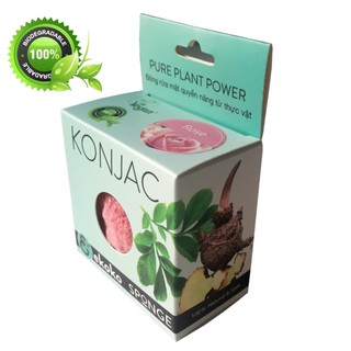 Bông rửa mặt Konjac Hoa Hồng