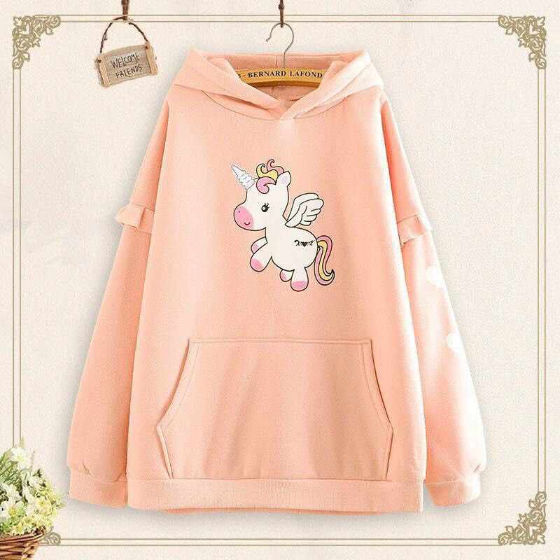 Áo khoác, áo hoodie unisex nam nữ nỉ ngoại unicorn sừng cute năng động thời trang học đường