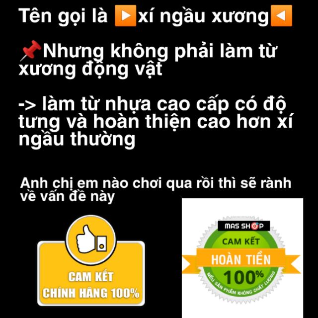 [Bán lẻ 1 viên] Xí ngầu cao cấp loại 1 (xịn) - xí ngầu xương / 11-12-13 (Ly)