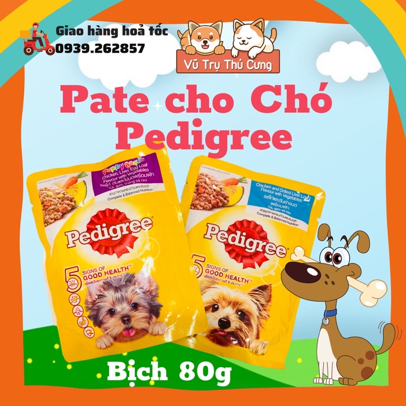 Pate cho chó Pedigree 80g, Thái Lan