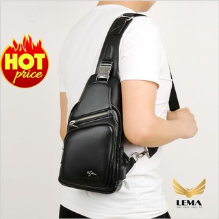 ⚡ [MẪU MỚI]  TXN07 -Túi Đeo Chéo Trước Ngực Nam Da Cao Cấp Chống Nước Chính Hãng Kangaroo Phong Cách Thời Trang Hàn Quốc