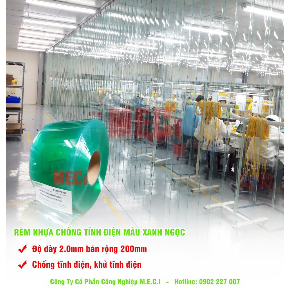 Màng nhựa PVC tiêu chuẩn - Bản 20cm |Màng nhựa trong suốt |Rèm nhựa PVC ngăn lạnh - chắn gió - ngăn bụi - ngăn côn trùng