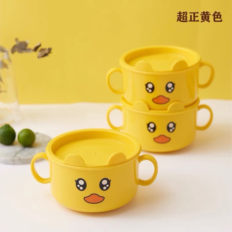 Bát ăn dặm hình vịt vàng cute giúp bé ăn ngon miệng