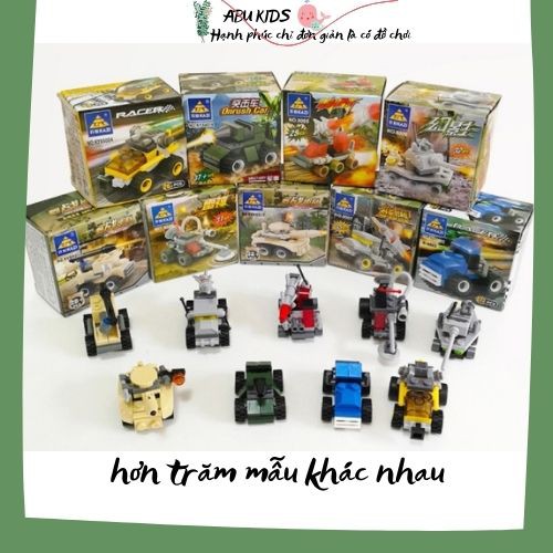 Đồ chơi Lego mini nhiều mẫu – Lego cho bé lắp ráp đồ chơi mô hình ô tô, máy bay, phi thuyền chuẩn chất A225