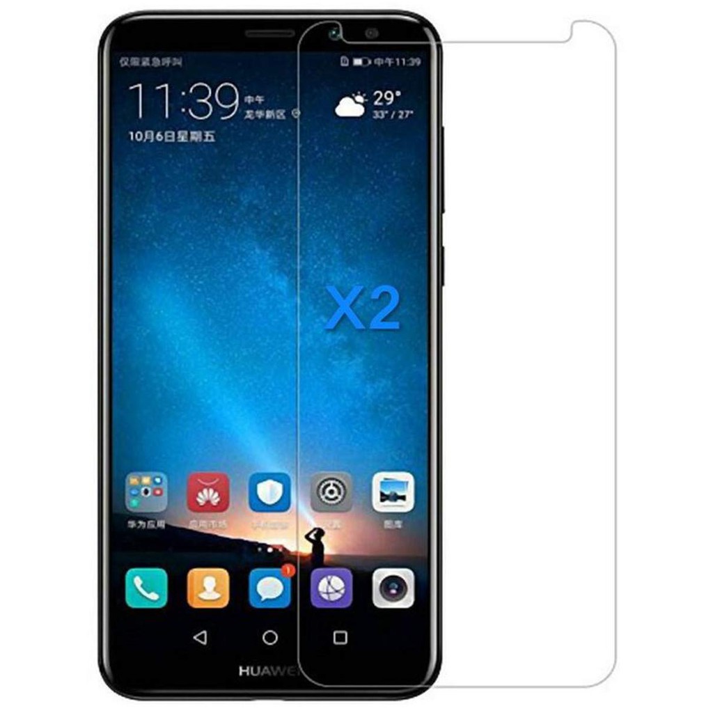 Bộ 3 tấm kính cường lực 9H Huawei Nova 2i - Trong suốt