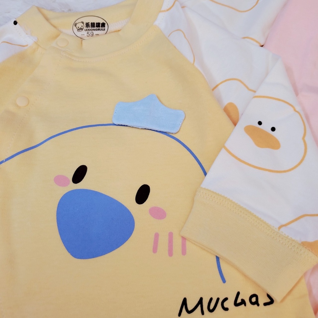 224 Body quảng châu cài lệch vải cotton dày vừa thu đông cho bé trai/ bé gái (6-10kg)