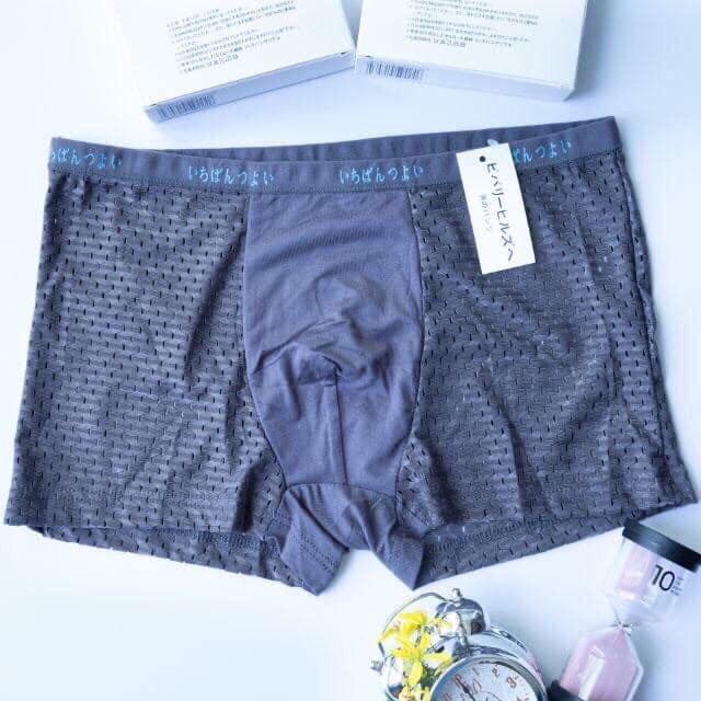 Bộ 4 quần boxer thông hơi nam cao cấp - chất liệu lưới thông hơi cực mát - quần sịp đùi nam - co giãn 4 chiều rất tốt