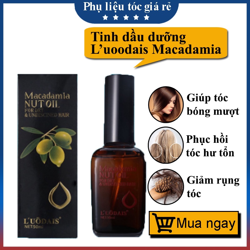 Tinh dầu dưỡng tóc MACADAMIA serum dưỡng tóc uốn Luodais NUT OIL 50ML CT45