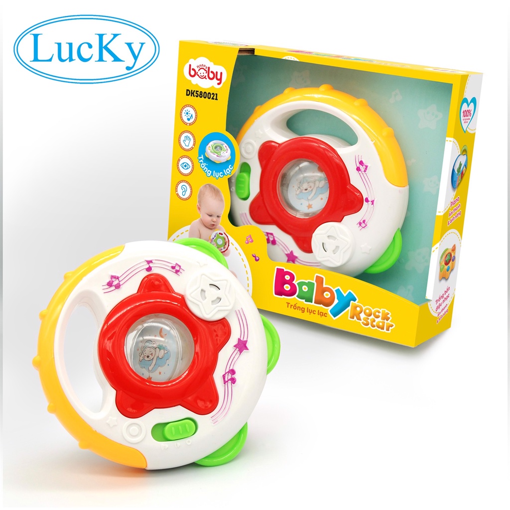 Đồ Chơi Baby Rock Star DUKATOYS - Trống Lục Lạc An Toàn Cho Trẻ