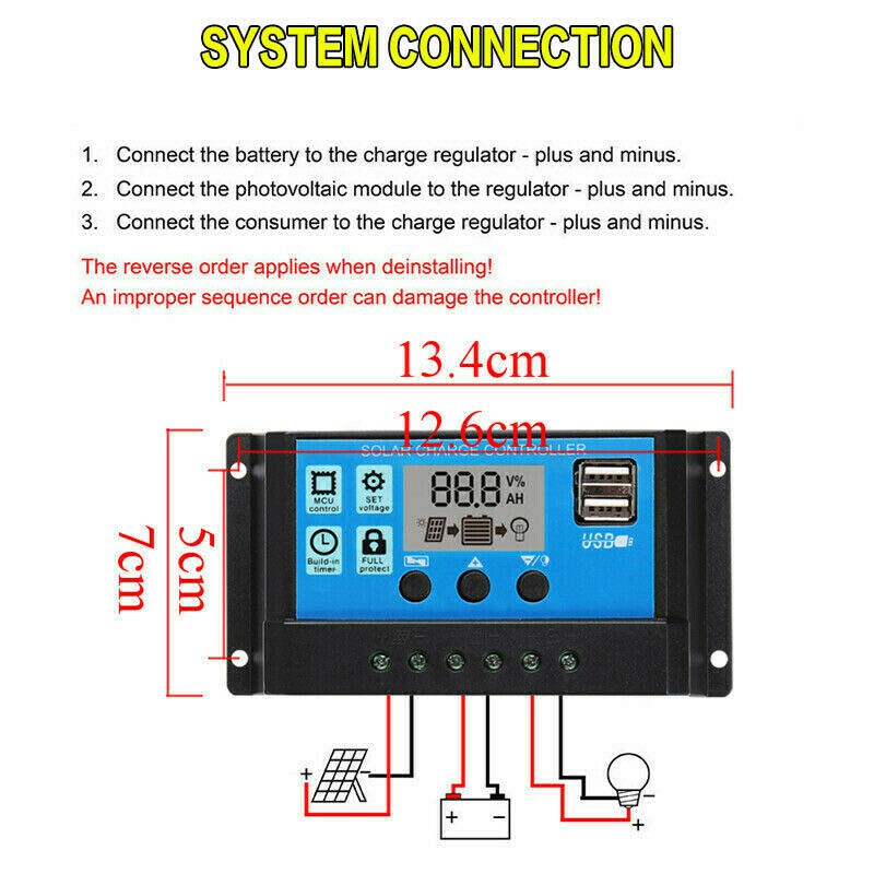 Flexible 12V 30W Dual USB Solar Panel+ 40A Solar Charger Controller | BigBuy360 - bigbuy360.vn