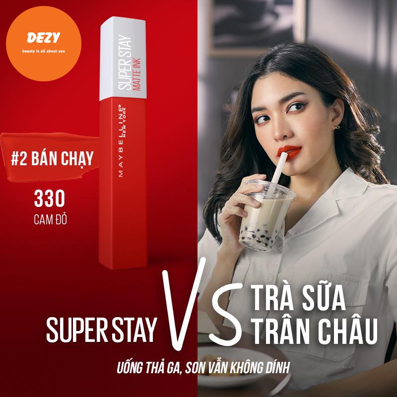[TEM PHỤ] Son Lì Maybelline Super Stay Matte Ink Không Trôi CHÍNH HÃNG Son Môi Kem Lì Maybeline New York Dưỡng Môi Dezy | BigBuy360 - bigbuy360.vn