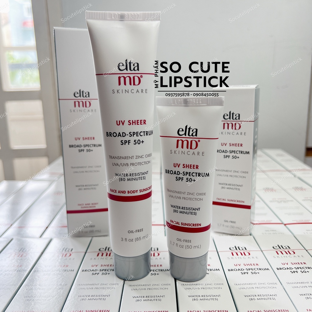 Kem chống nắng da dầu mụn Elta MD UV Shield Broad-Spectrum SPF 50 Sheer 50ml - 85ml