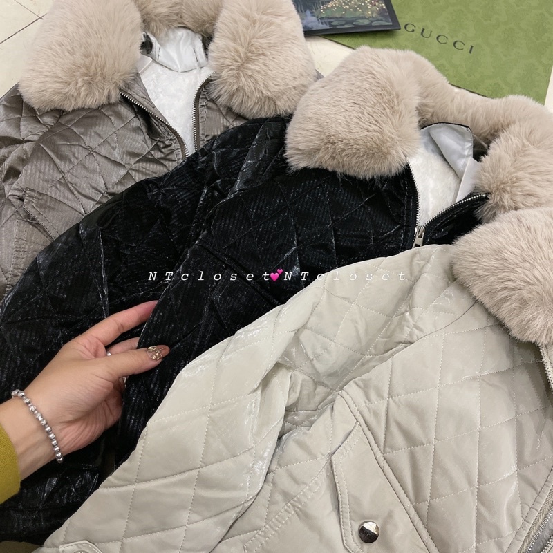 Áo khoác phao bóng cổ lông hàng QC | BigBuy360 - bigbuy360.vn