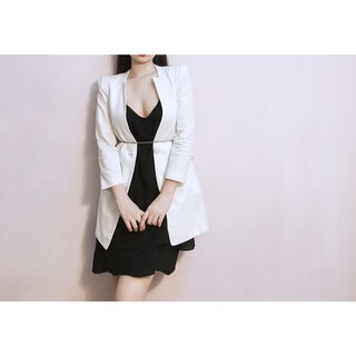 Khoác vest blazer 1 nút bọc tay lửng