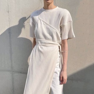 [HÀNG ORDER] Áo kiểu form dài xẻ tà Chemial style Hàn Quốc