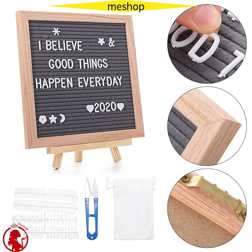 Bảng gỗ hình vuông đính chữ bằng vải nỉ