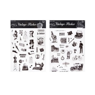 Sticker B&W Cổ Điển
