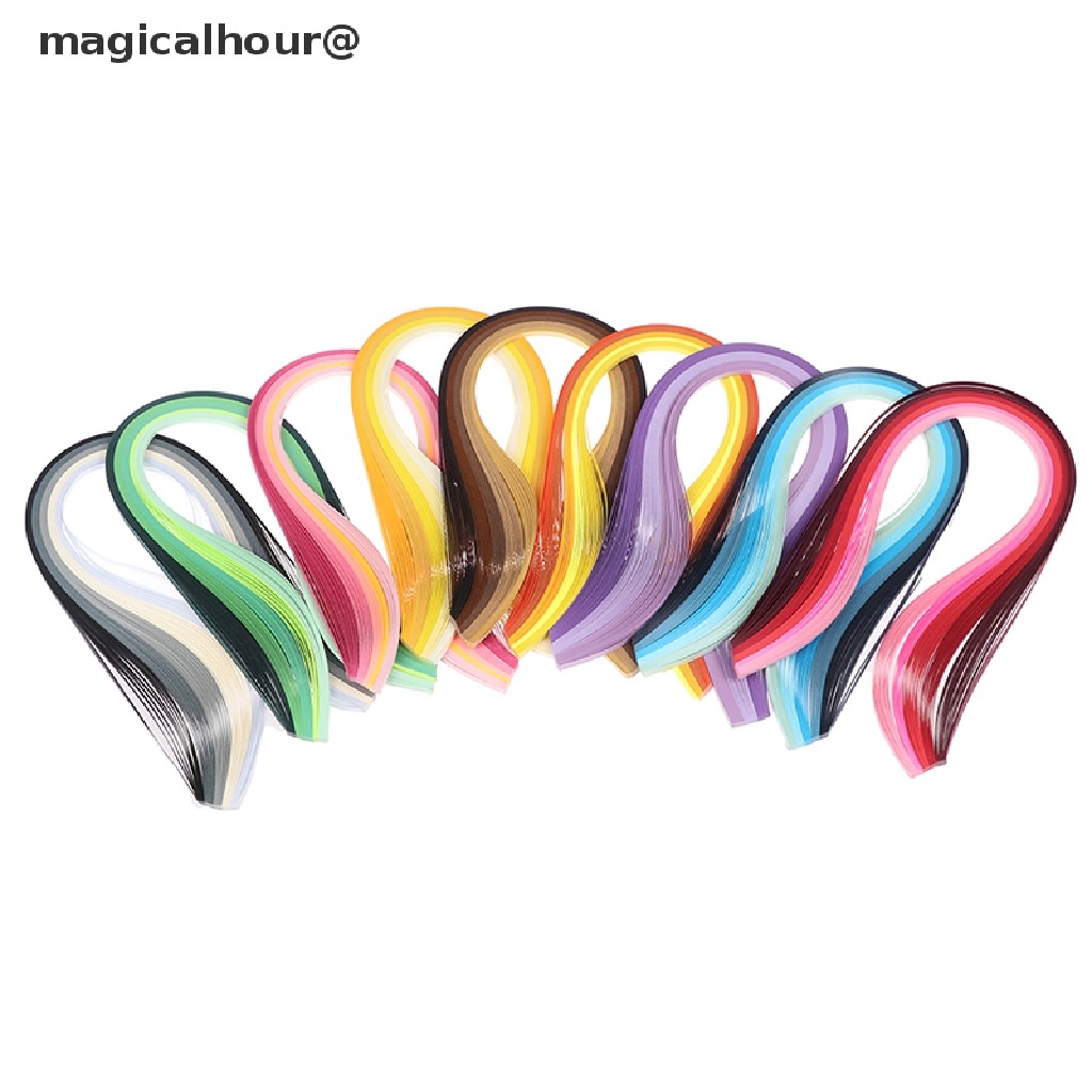 Magicalhour 100Pcs/set Paper Quilling Strips Set 3mm 39cm Paper For Craft DIY Quilling Tool new