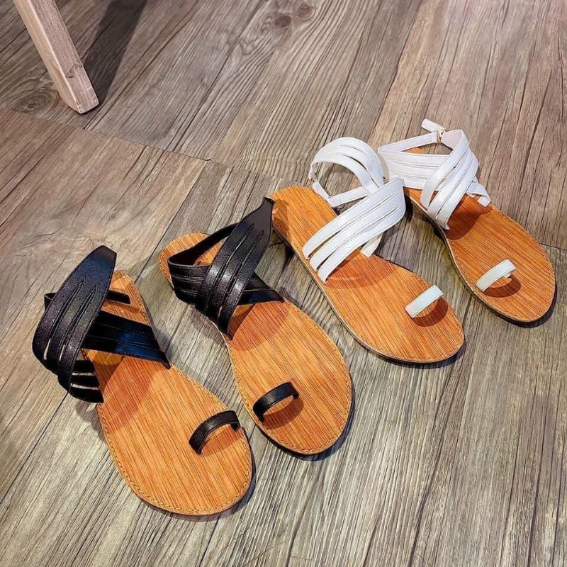 Sandal xỏ ngón dây quấn vòng cổ chân