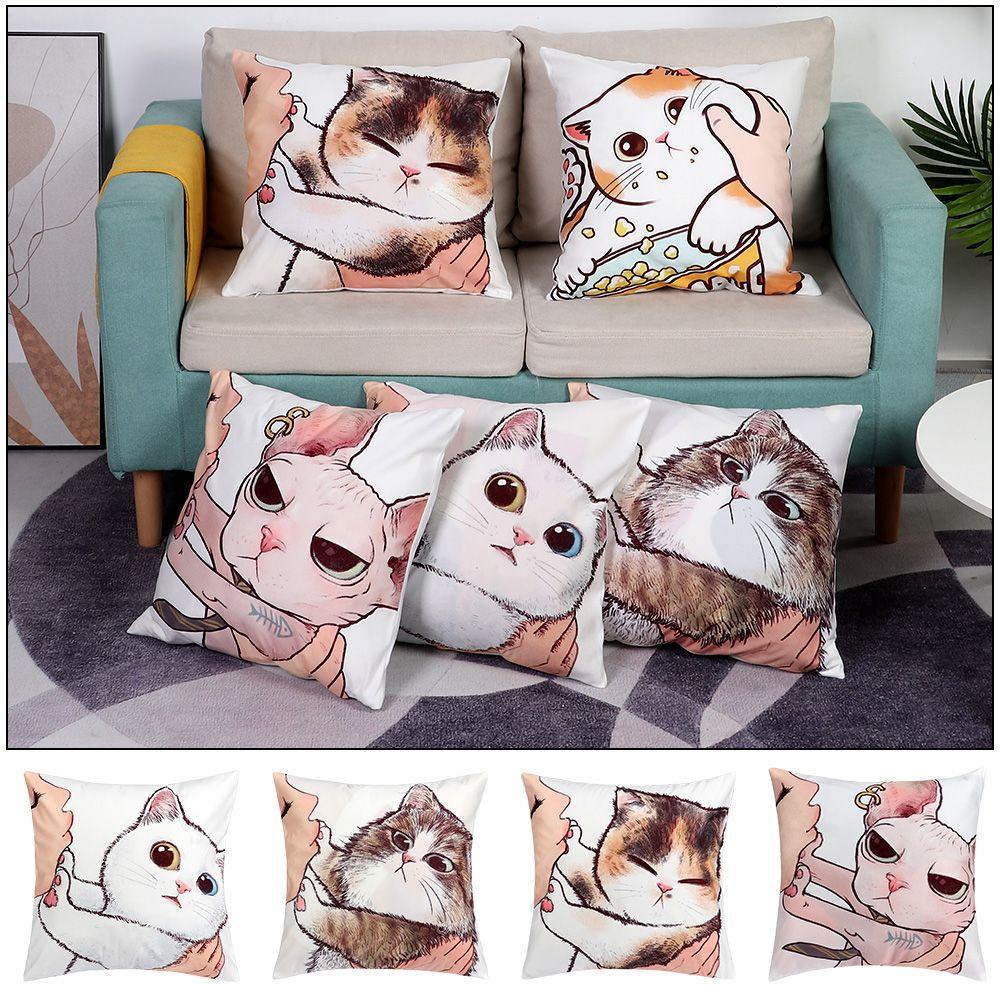 LONTIME Vỏ Gối Sofa Trang Trí Hình Thú Cưng Hoạt Hình