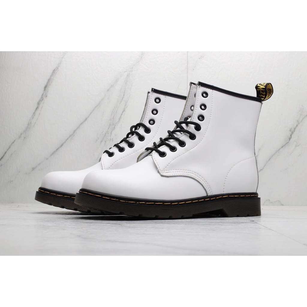 Giày dr martens trắng cổ cao hàng chất lượng
