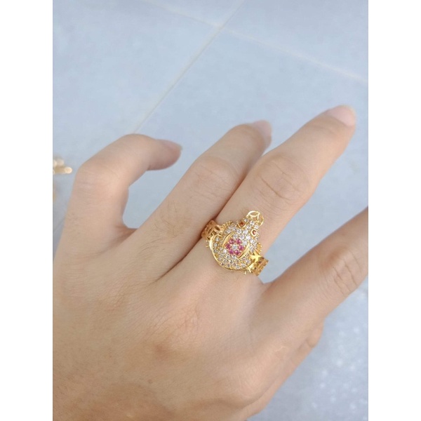 nhẫn cóc ngậm tiền vàng