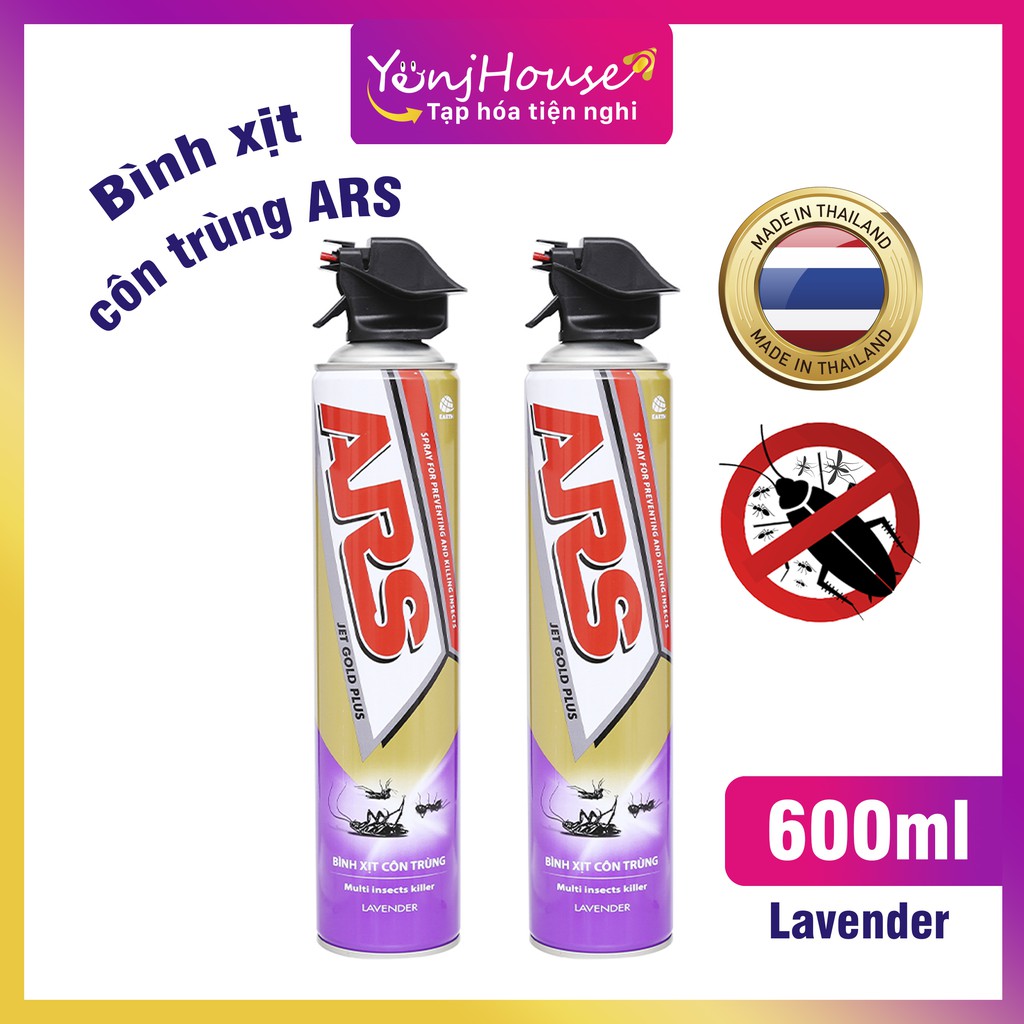 Bình xịt côn trùng ARS 600ml THÁI LAN Lanvender/Không Mùi - Yenjhouse