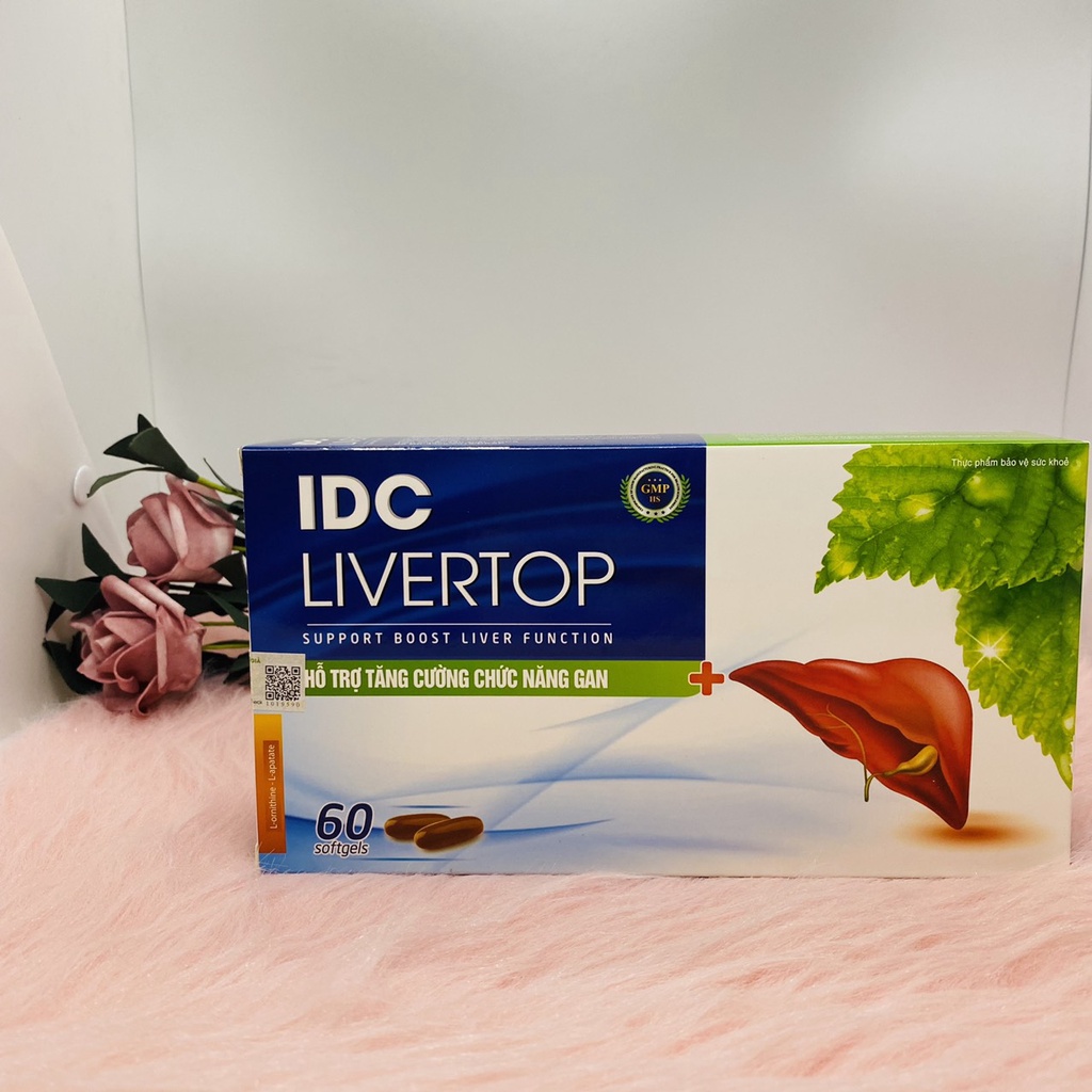 Mát gan IDC Livertop hộp 60 viên giúp thanh nhiệt, mát gan, giải độc gan và bảo vệ gan