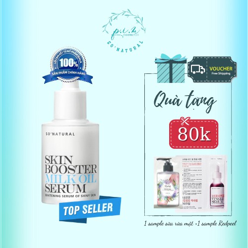 (CÓ QUÀ TẶNG)Skin Booster Milk Oil Serum Tinh Chất Dưỡng Trắng Da Chuyên Sâu So Natural  l Nhập Khẩu Chính Hãng Hàn Quốc