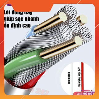 Cáp Sạc Điện Thoại💥Dây Sạc 3 Đầu Type C, Lightning, Micro USB Siêu Bền