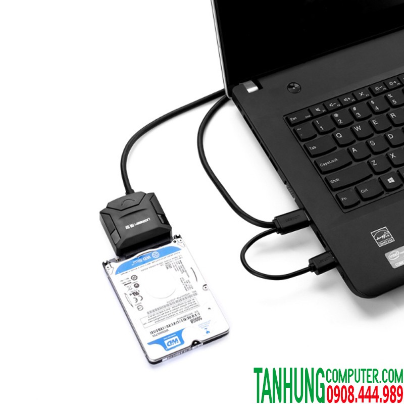 Cáp chuyển USB 3.0 to SATA 3.5" 2.5" SSD Cao Cấp Ugreen 20202 (Kèm dây USB trợ nguồn)