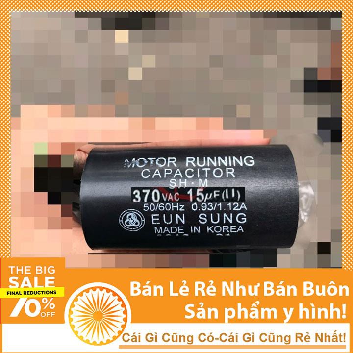 Tụ 15uf 370V dùng cho máy bơm - mô tơ