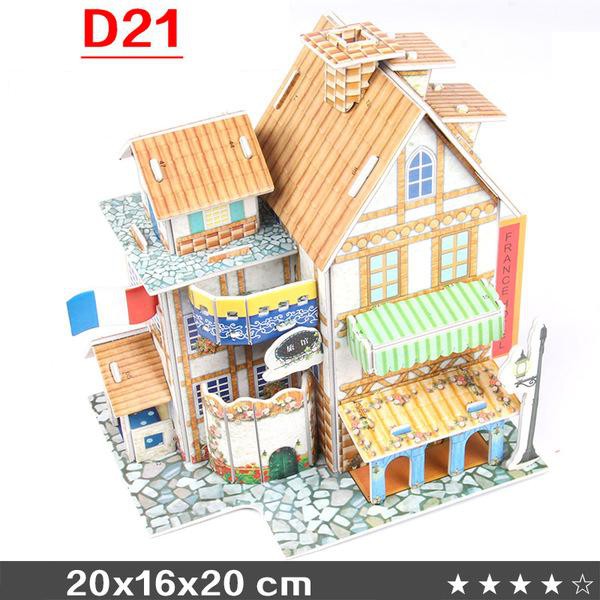 BỘ GHÉP HÌNH 3D BẰNG GIẤY DIY - NGÔI NHÀ