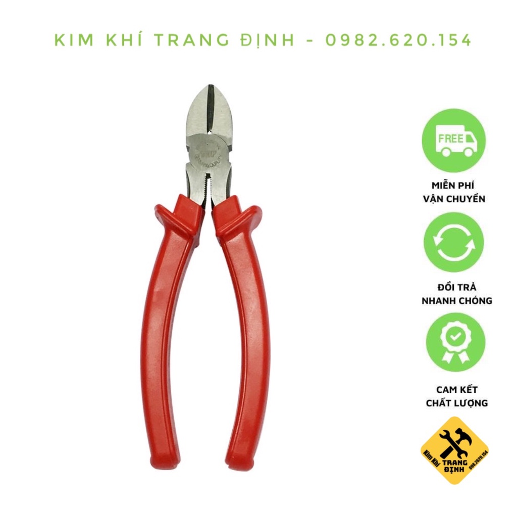 Kìm Cắt 6&quot; (160mm) 7&quot; (180mm) cán ĐỎ Top