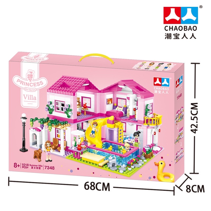 Xếp hình con gái lắp ghép biệt thự lâu đài 3D -1018pcs