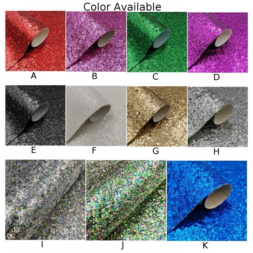 Tấm Vải Da PU Dày Dặn Lấp Lánh Dùng Làm Đồ Thủ Công DIY