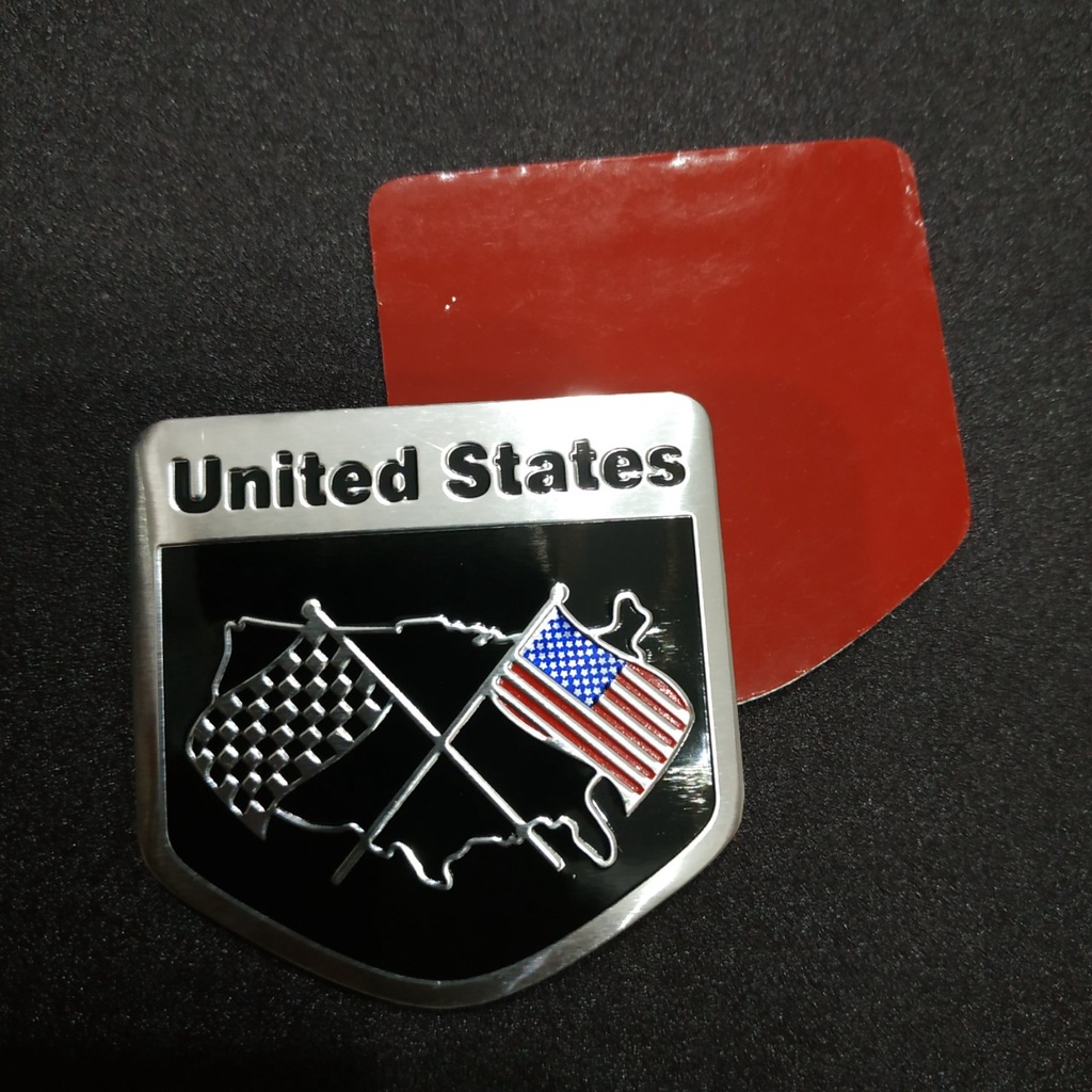 Tem Nhôm dán xe hình cờ Mỹ United States USA nhiều kích thước