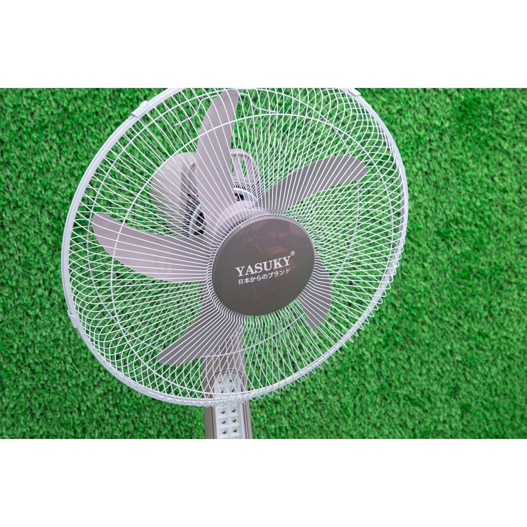 Quạt cây tích điện Yasuky YK-555, Hệ thống 19 đèn led, 3 tốc độ gió lưu điện tối đa 12 giờ
