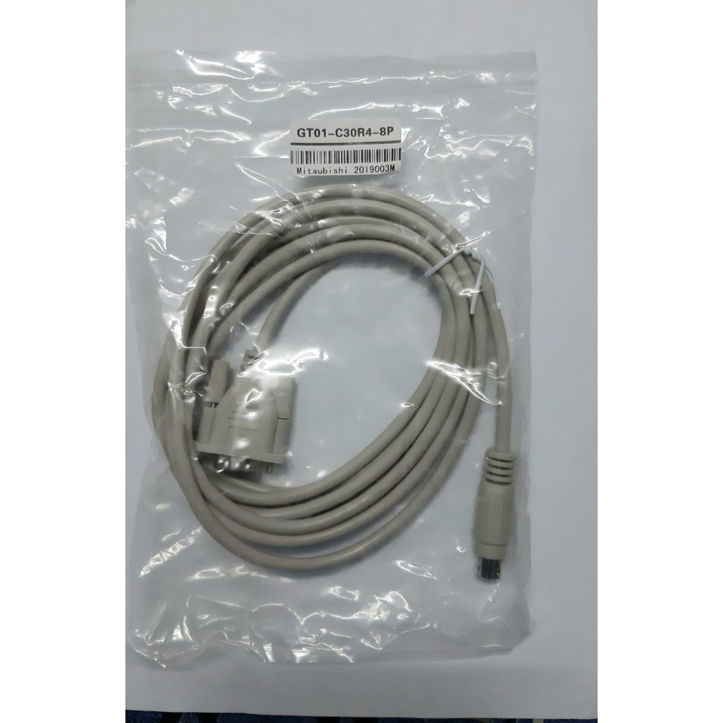 Cáp GT01 C30R4 8P kết nối HMI Mitsubishi với PLC Mitsubishi FX GT01-C30R4-8P