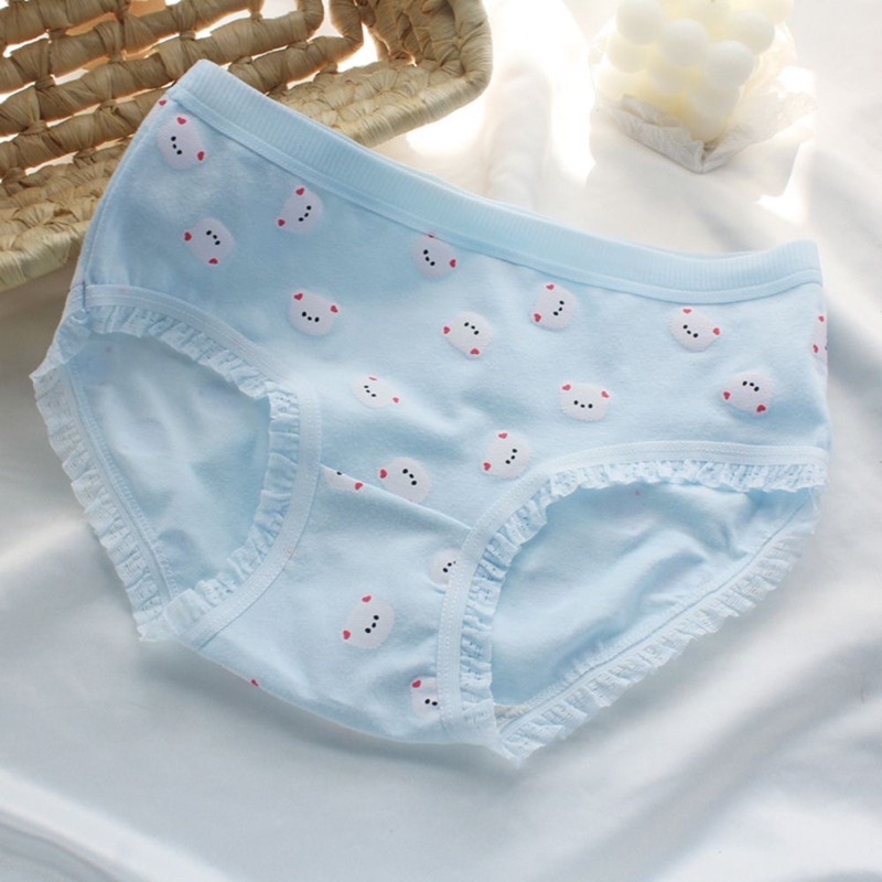 Vo bo 5, Quần lót học sinh, sinh viên, Quần lót nữ cotton hoạ tiết dễ thương thoáng mát