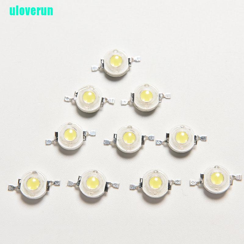 Uloverun 10 Cái 1W Đèn LED SMD Trắng Tinh Khiết