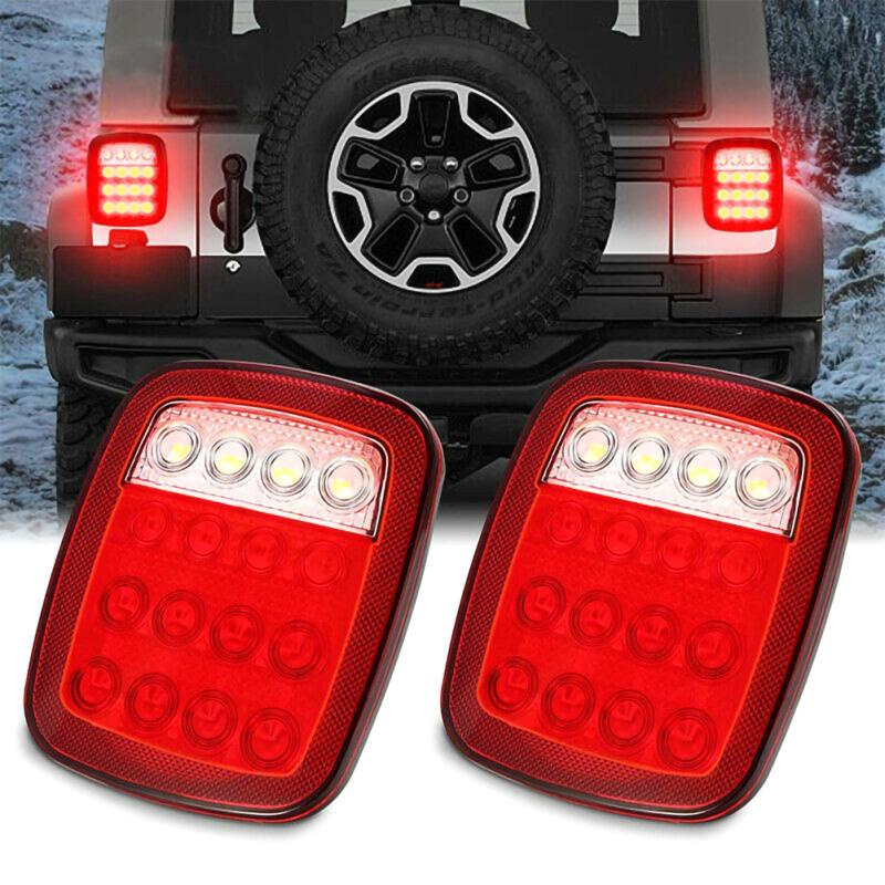 Đèn Led 20 Bóng Báo Tín Hiệu Phanh Thắng Gắn Đuôi Xe Tải Jeep Wrangler TJ CJ 76-06 YJ